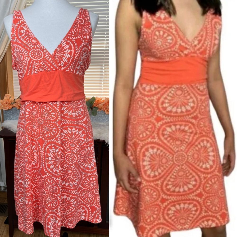 Patagonia Margot V-Neck Orange Dress XL